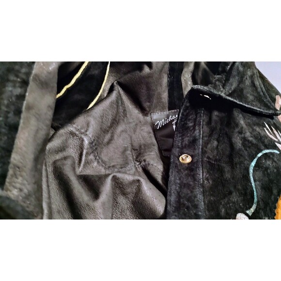 VINTAGE MICHAEL HOBAN NORTH BEACH WOMANS L SUEDE LEATHER WESTERN BLAZER READ!!! - Picture 7 of 10